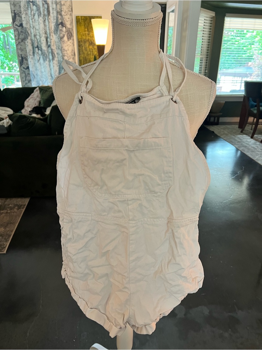 Angie White Cotton Halter Romper
